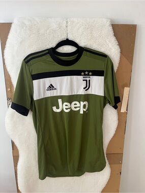 Adidas Juventus FC Soccer Jersey Olive Green Jeep Climacool Men’s Medium
